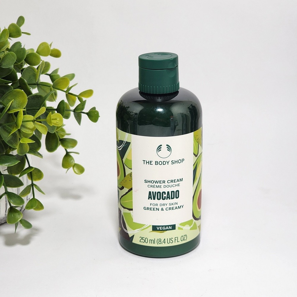 The Body Shop Avocado Shower Cream For Dry Skin Green & Creamy Vegan 8.4 fl oz